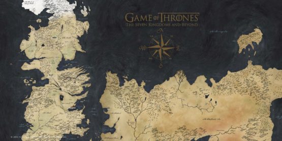Game of Thrones stakleni poster – Westeros Map