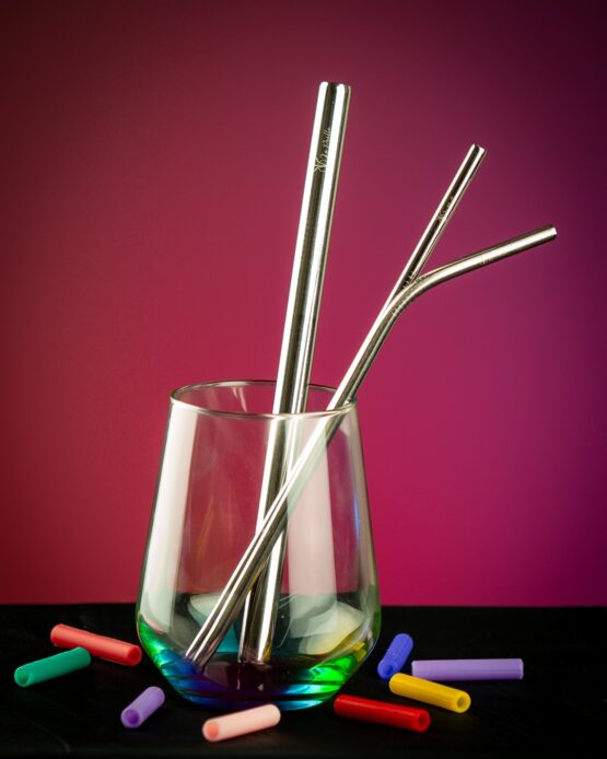 La Paille eco reusable slamke – srebrna